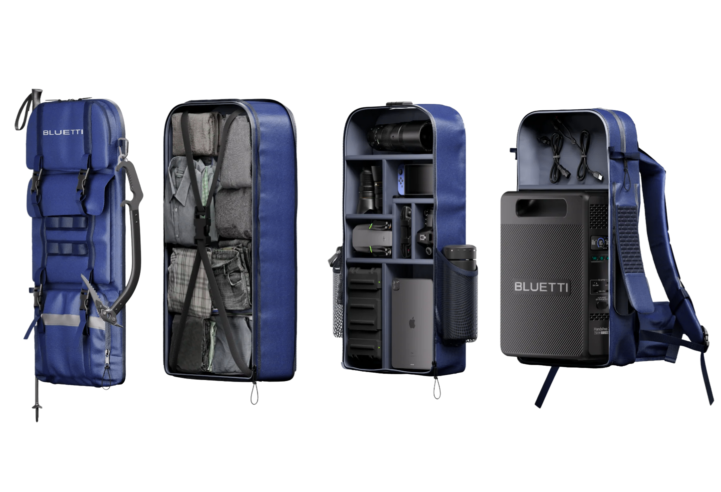 BLUETTI Handsfree 2 Backpack Power Station 60L Storage, 700W / 512Wh