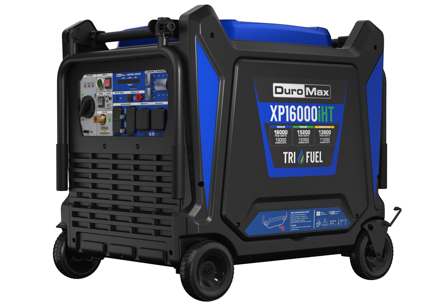 DuroMax XP16000iHT 16,000 Watt Tri Fuel Portable Inverter Generator w/ CO Alert