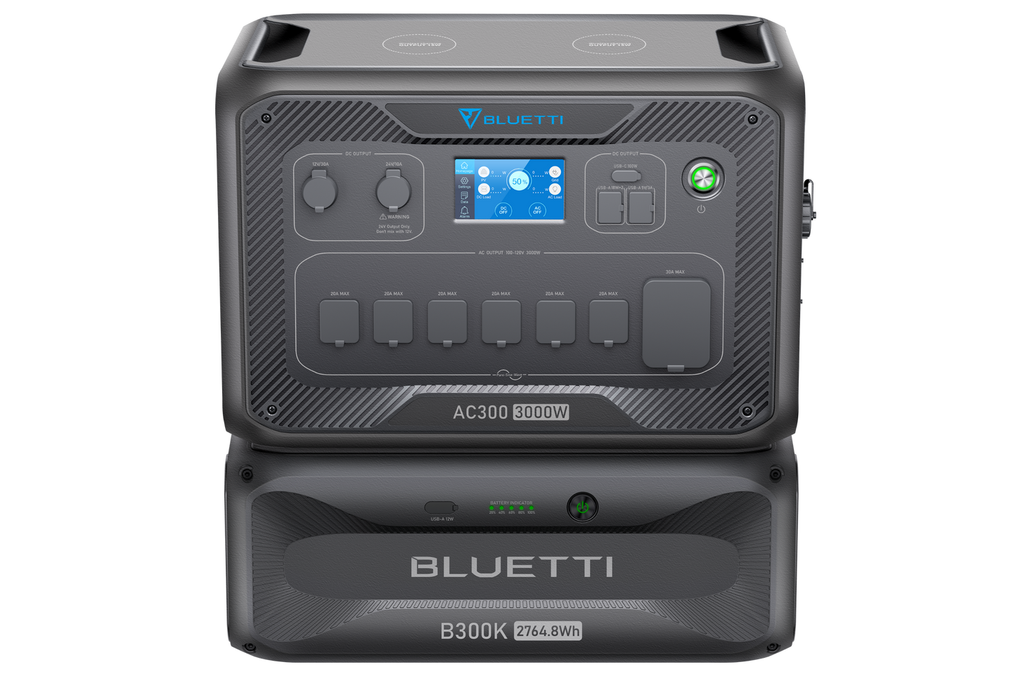 BLUETTI AC300 Inverter Module Generator 3,000W + B300K BLUETTI B300K Expansion Battery 2,764.8Wh