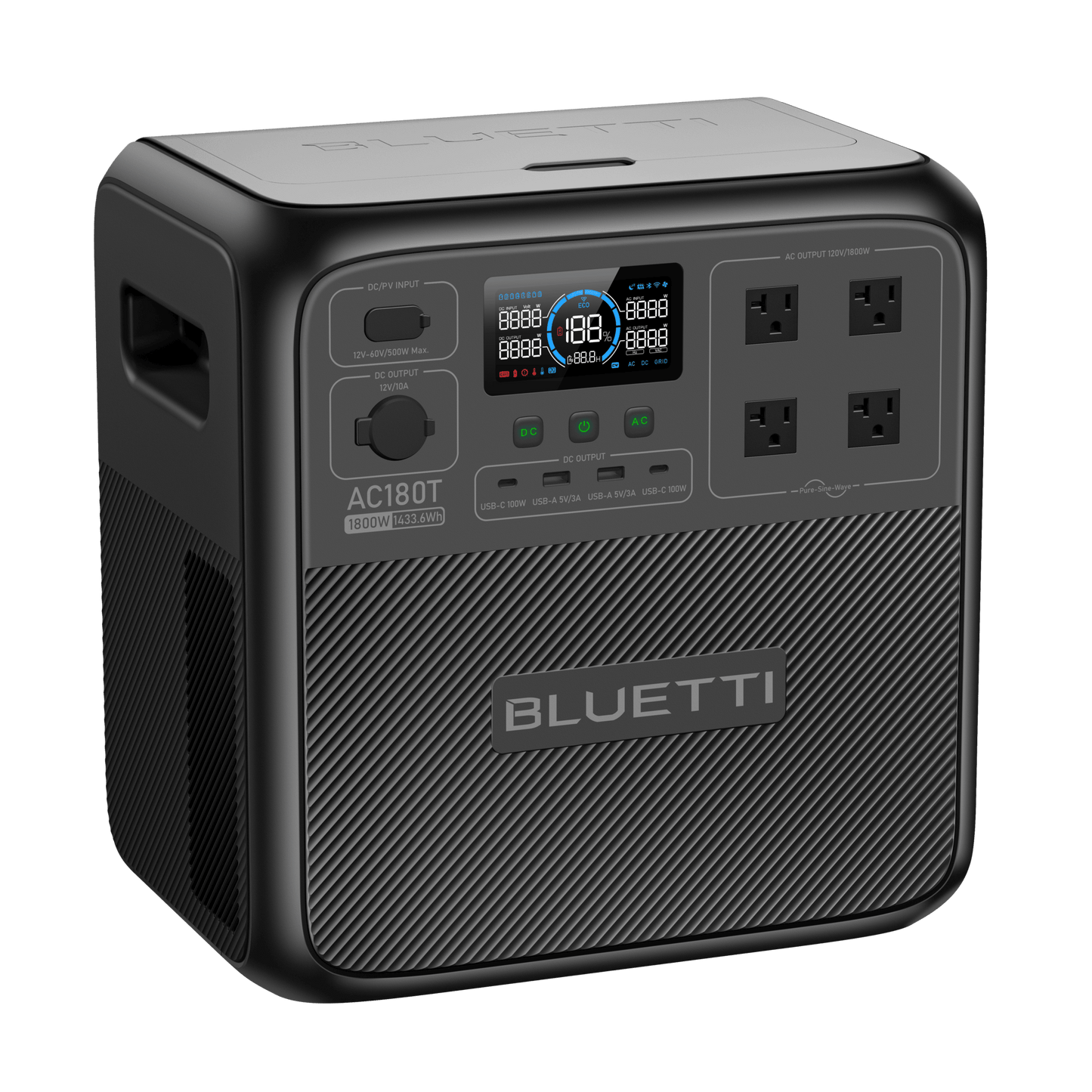 BLUETTI AC180T Portable Power Station 1,800W / 1433Wh