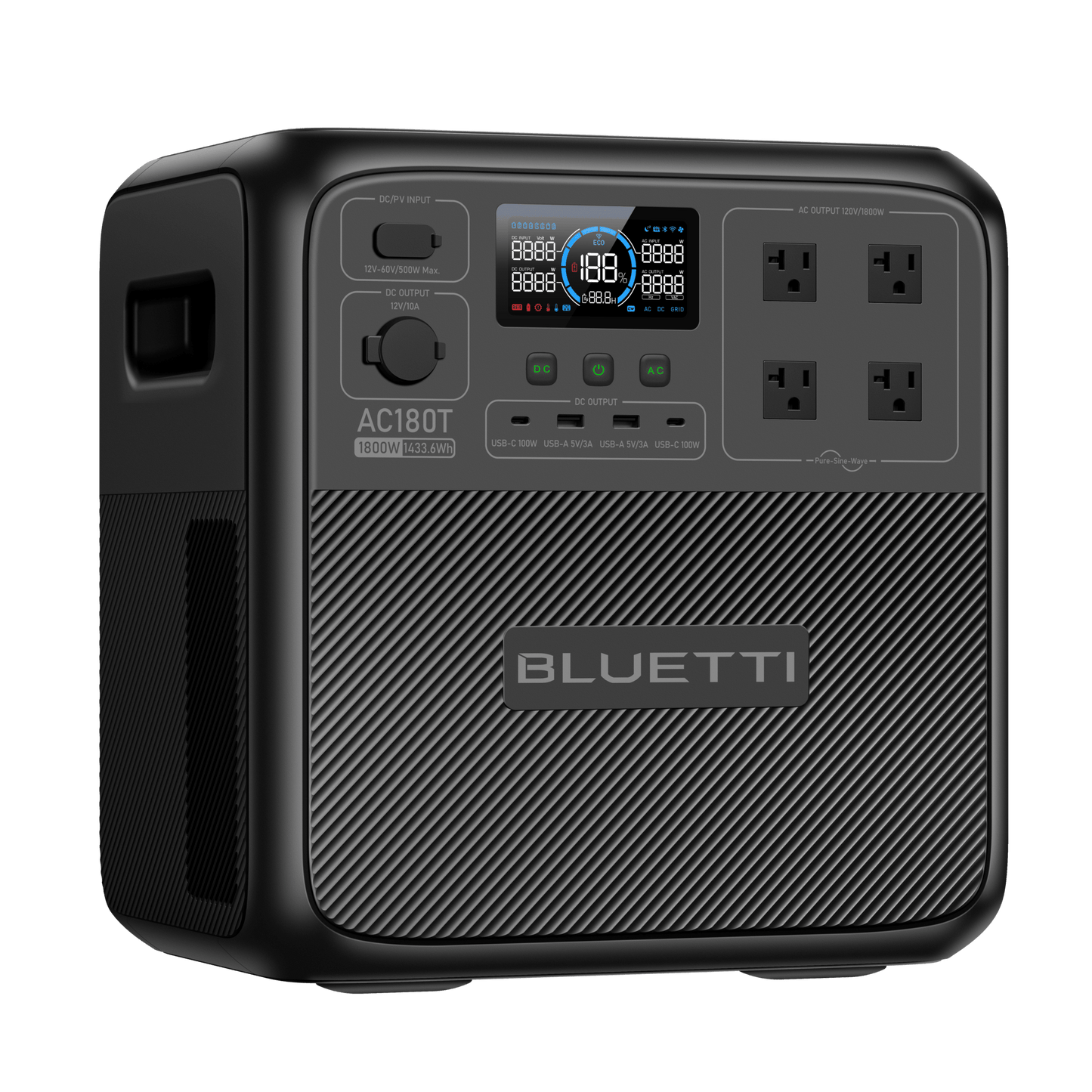 BLUETTI AC180T Portable Power Station 1,800W / 1433Wh