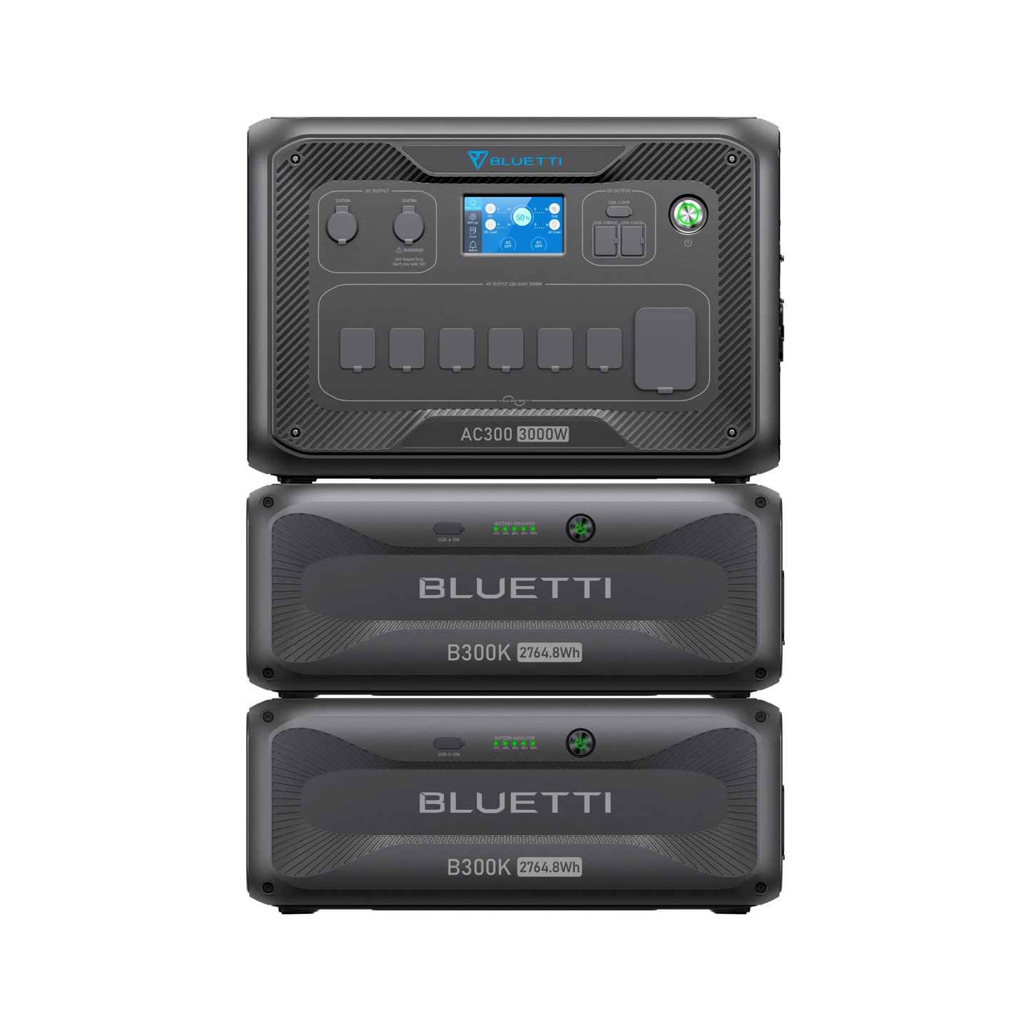 BLUETTI AC300 Inverter Module Generator 3,000W + 2x B300K BLUETTI B300K Expansion Battery 2,764.8Wh