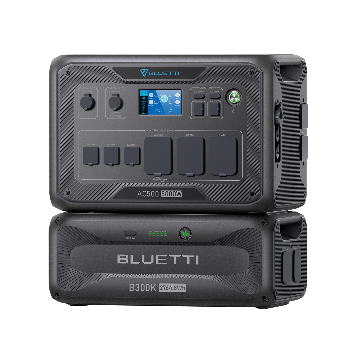 BLUETTI AC500 Inverter Module Generator 5,000W + BLUETTI B300K Expansion Battery 2,764.8Wh (1 Cable)