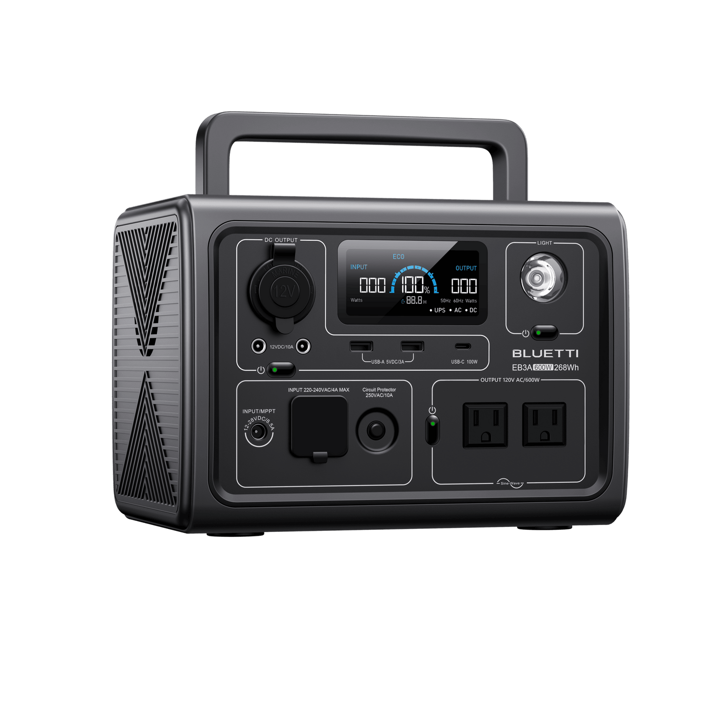 BLUETTI EB3A Portable Power Station 600W 268Wh