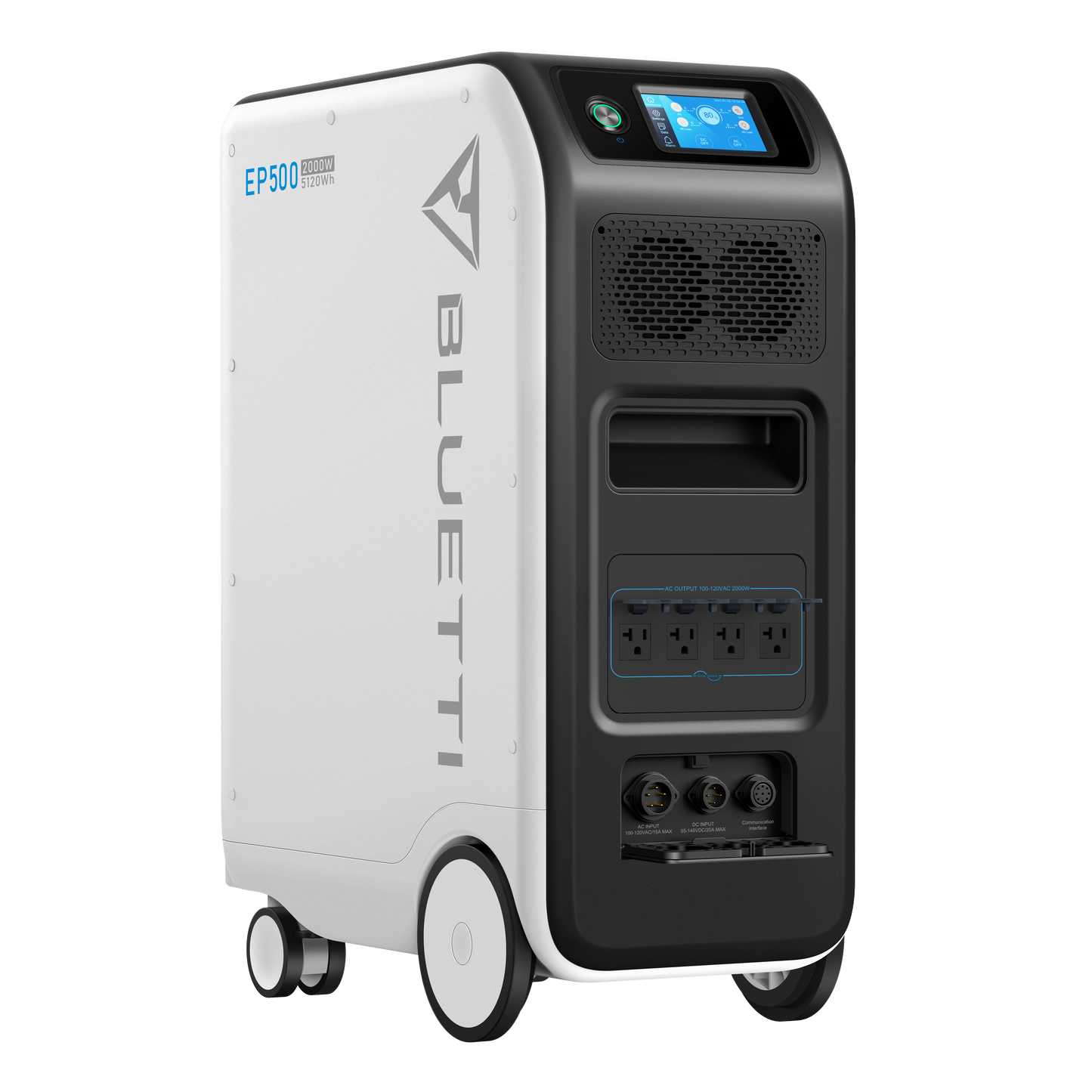 BLUETTI EP500 Solar Power Station | 2,000W 5,120Wh + 3x BLUETTI PV200L 200 Watt Solar Panel