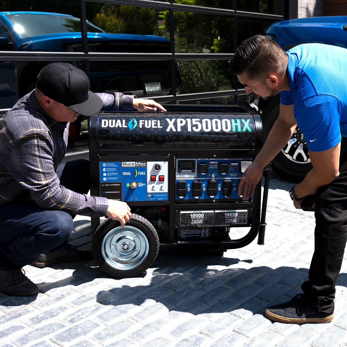 DuroMax XP15000HX 15,000-Watt/12,000-Watt Electric Start Dual Fuel Portable Generator