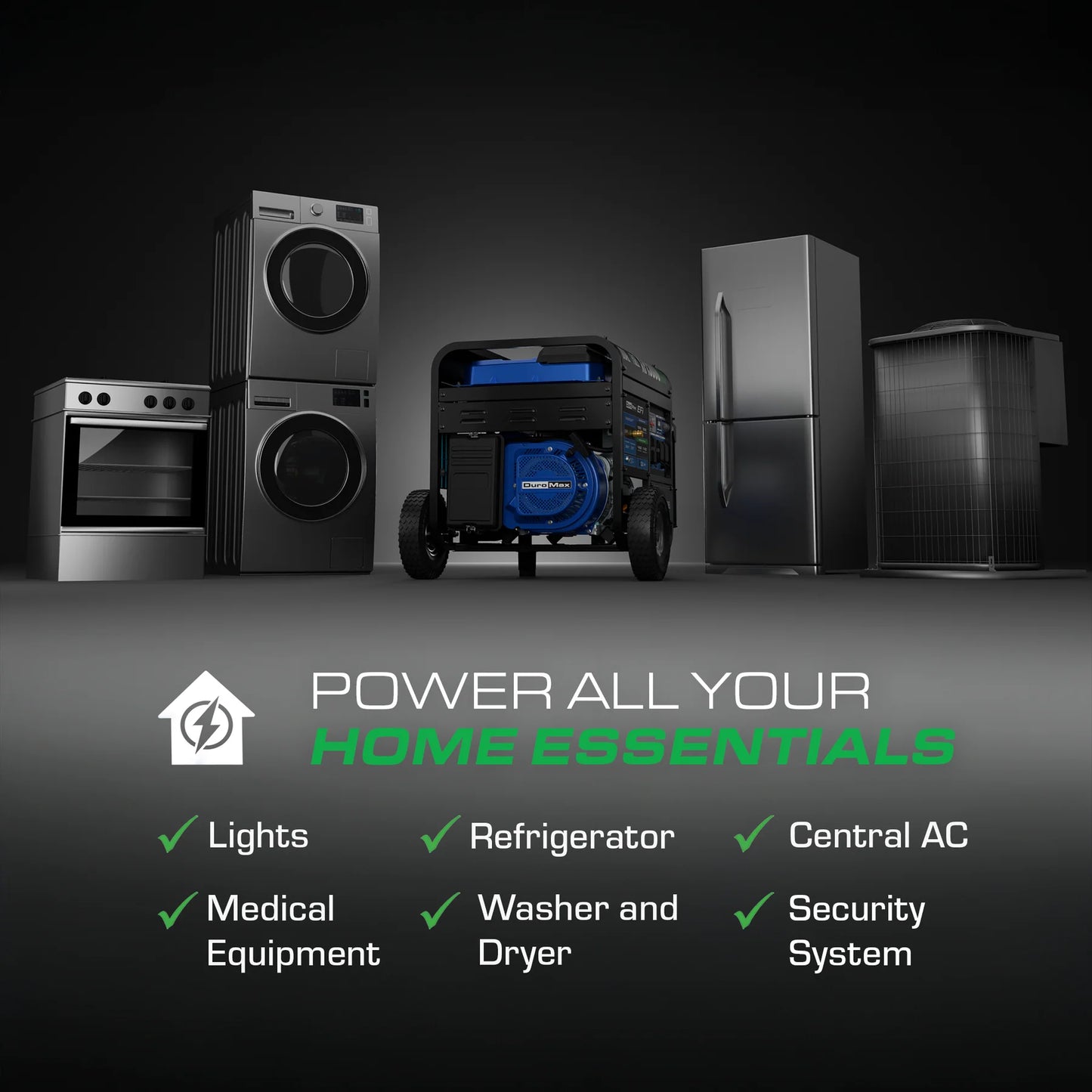 DuroMax XP15000HX+ 15,000 Watt Electric Start Dual Fuel EFI Portable Generator