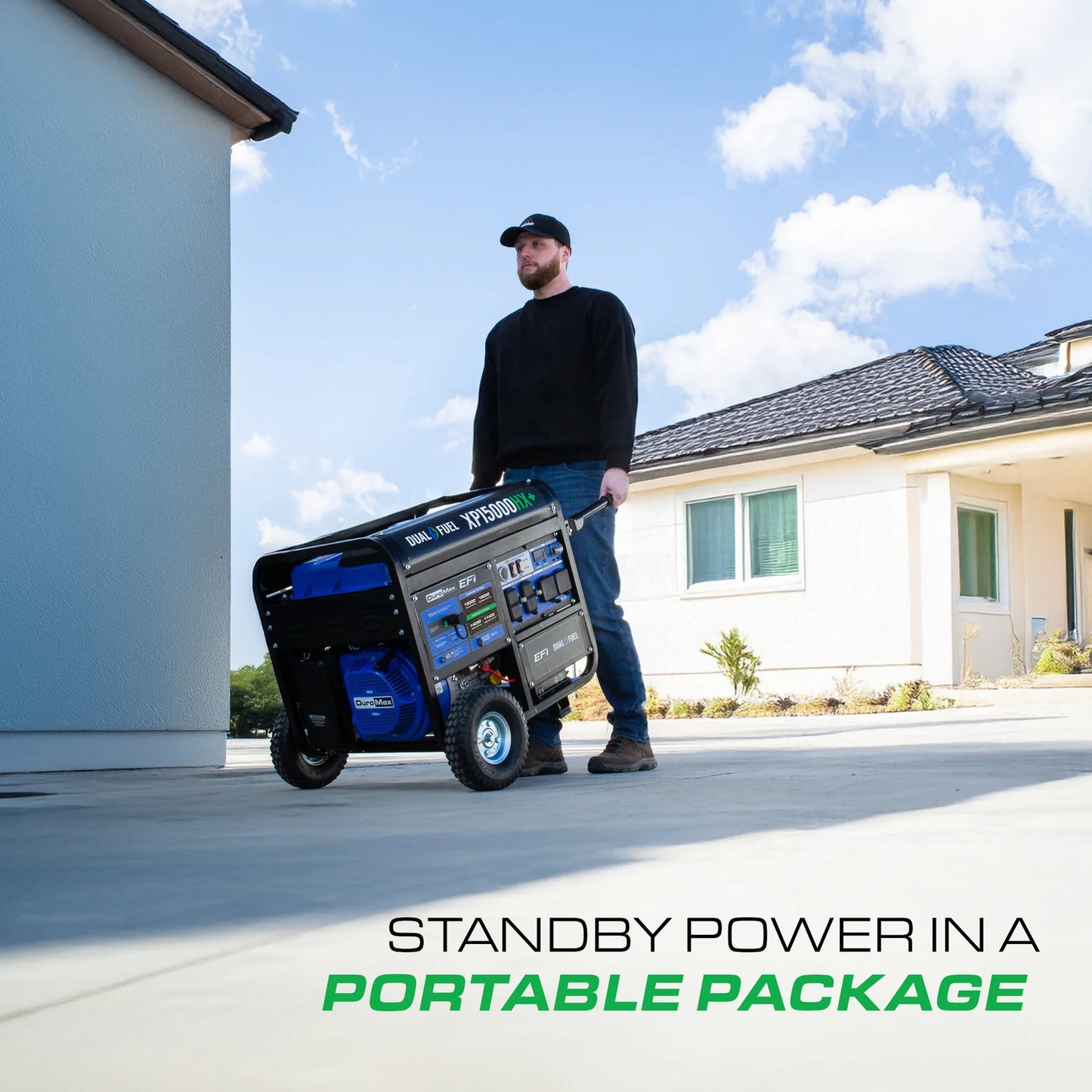 DuroMax XP15000HX+ 15,000 Watt Electric Start Dual Fuel EFI Portable Generator