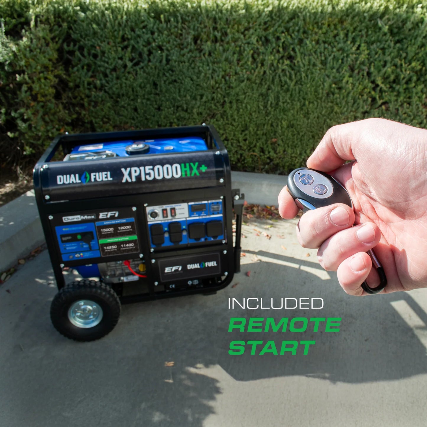 DuroMax XP15000HX+ 15,000 Watt Electric Start Dual Fuel EFI Portable Generator