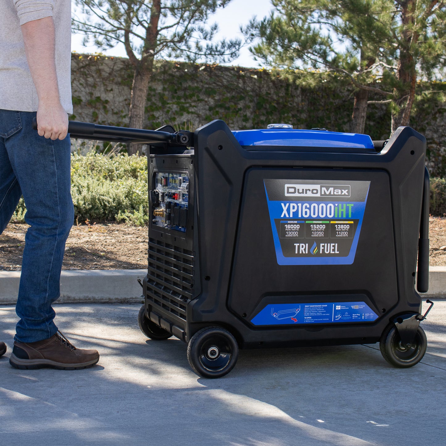 DuroMax XP16000iHT 16,000 Watt Tri Fuel Portable Inverter Generator w/ CO Alert