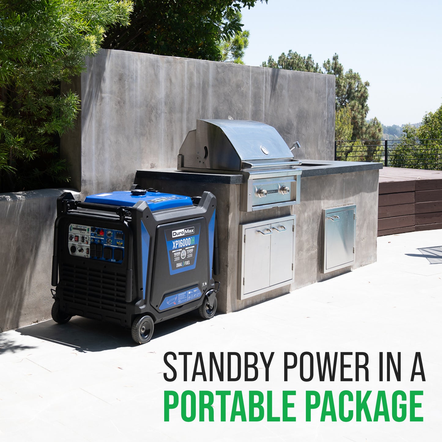 DuroMax XP16000iH 16,000 Watt V-Twin Dual Fuel Portable Digital Inverter Generator