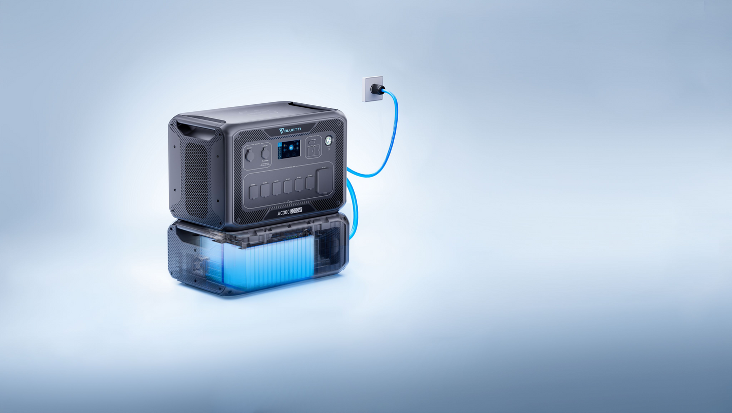 BLUETTI AC300 Inverter Module Generator 3,000W + B300K BLUETTI B300K Expansion Battery 2,764.8Wh
