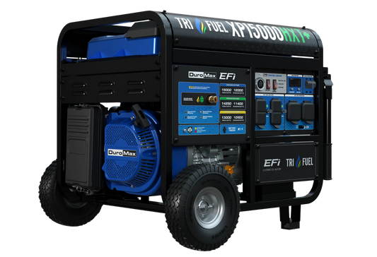 DuroMax XP15000HXT+ 15,000 Watt Electric Start Tri Fuel EFI Portable Generator