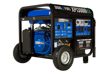 DuroMax XP13000HX 13,000-Watt/10,500-Watt 500cc Electric Start Dual Fuel Portable Generator with CO Alert