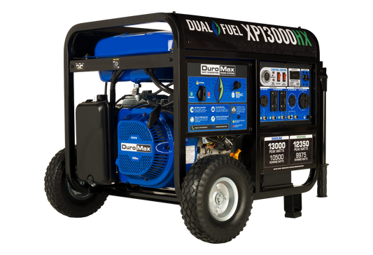 DuroMax XP13000HX 13,000-Watt/10,500-Watt 500cc Electric Start Dual Fuel Portable Generator with CO Alert