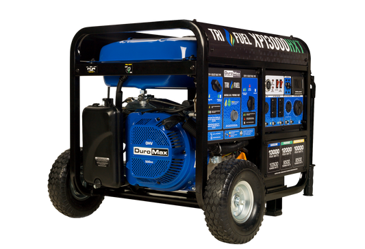 DuroMax XP13000HXT 13,000-Watt/10,500-Watt 500cc Tri Fuel Portable Generator with CO Alert