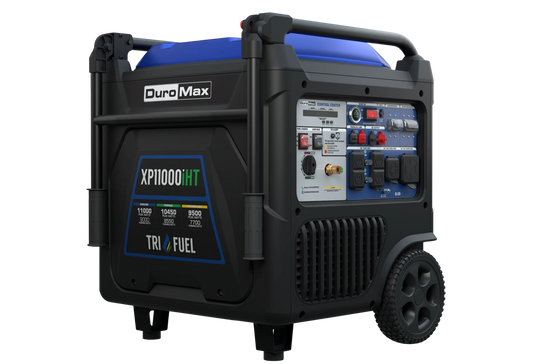 DuroMax XP11000iHT  11,000 Watt Portable Tri Fuel Inverter Generator - Quiet, Low THD