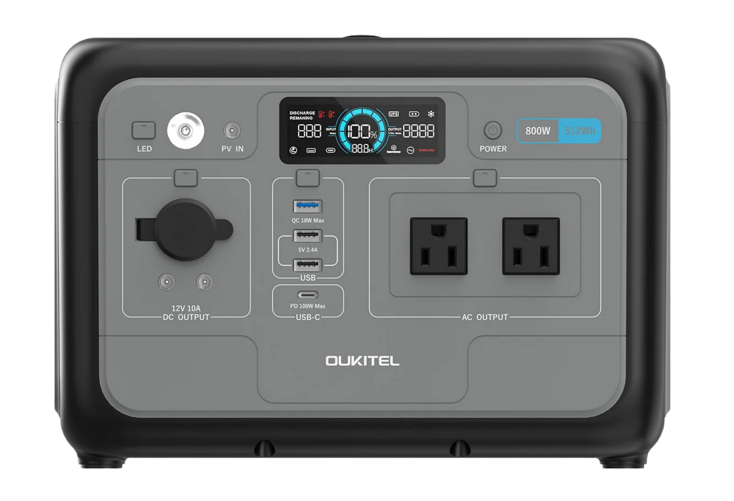 OUKITEL P800 Portable Power Station 800W | 512Wh
