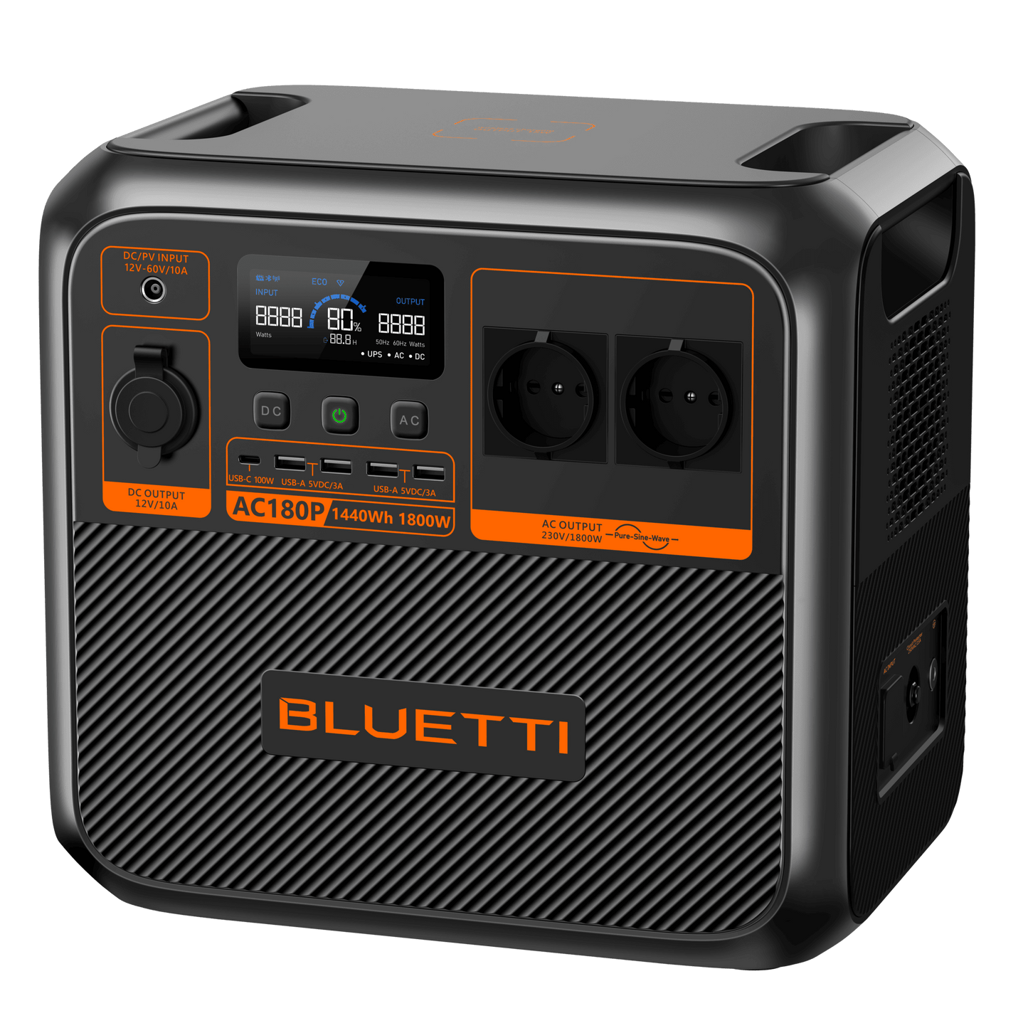 BLUETTI AC180P Portable Power Station 1,800W / 1,440Wh