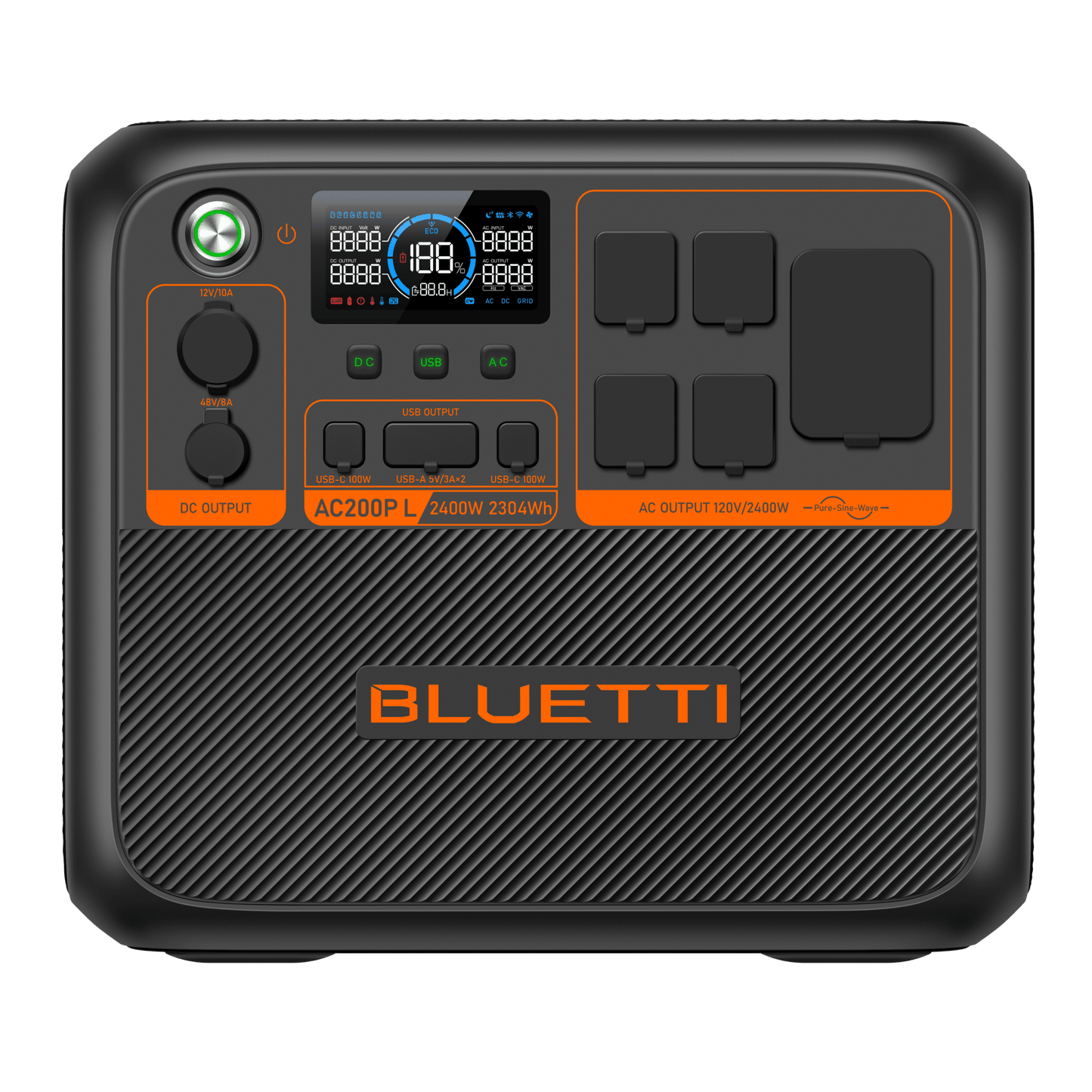 BLUETTI AC200P L PORTABLE POWER STATION 2,304Wh - 7,833.6Wh | 2400W