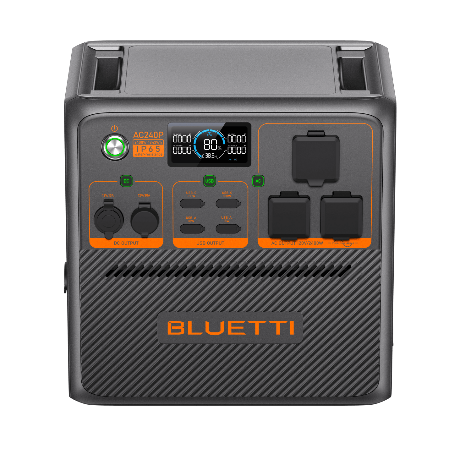 BLUETTI AC240P Portable Power Station 2,400W / 1,843Wh