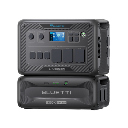 BLUETTI AC500 Inverter Module Generator 5,000W + BLUETTI B300K Expansion Battery 2,764.8Wh (1 Cable)