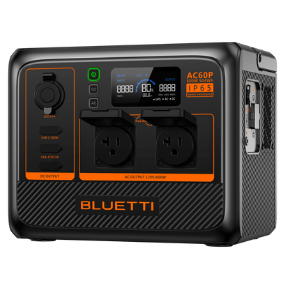 BLUETTI AC60P Portable Power Station 600W | 504Wh - 2116Wh