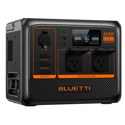 BLUETTI AC60P Portable Power Station 600W | 504Wh - 2116Wh