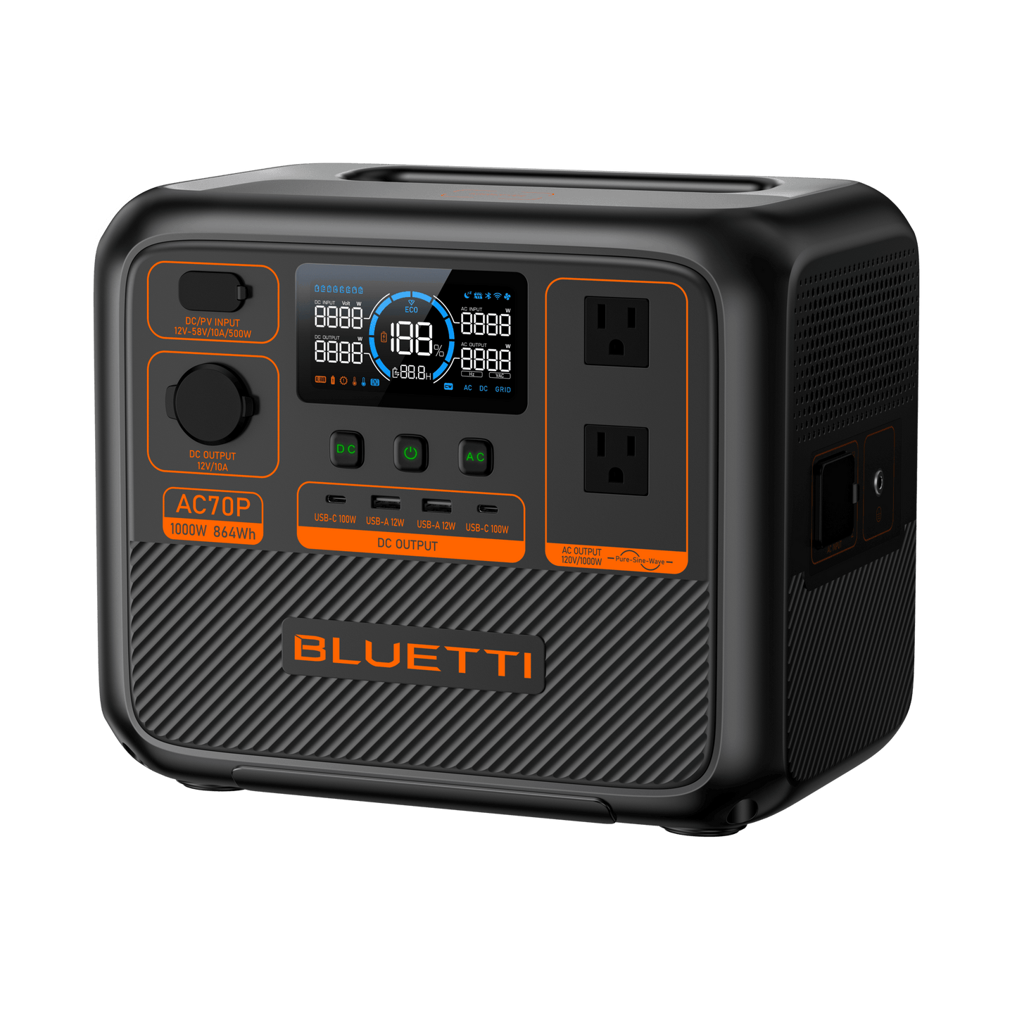 BLUETTI AC70P Portable Power Station 1000W | 864Wh