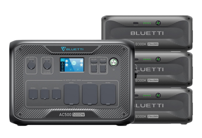 BLUETTI AC500 Inverter Module Generator 5,000W + 3x BLUETTI B300K Expansion Battery 2,764.8Wh (2 Cables)