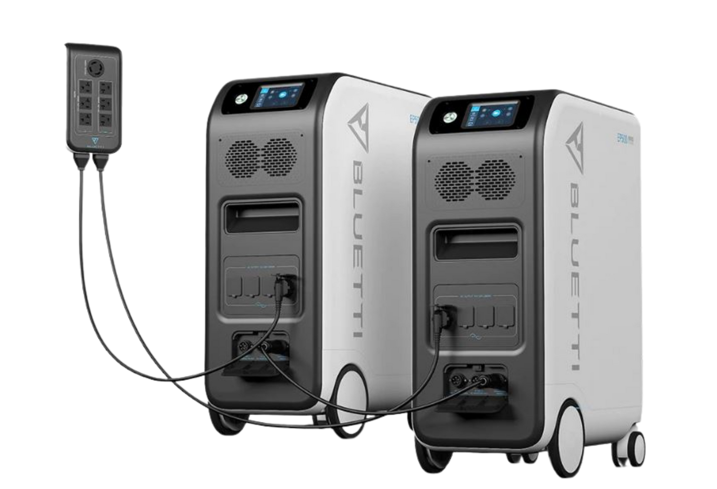 2x BLUETTI EP500 Solar Power Station | 2,000W 5,120Wh + 6x BLUETTI PV200L 200 Watt Solar Panel + EP500 Fusion Box (Model P020A)