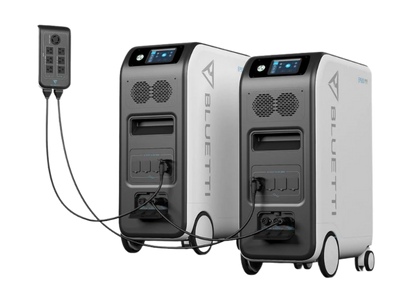 2x BLUETTI EP500 Solar Power Station | 2,000W 5,120Wh + 6x BLUETTI PV200L 200 Watt Solar Panel + EP500 Fusion Box (Model P020A)