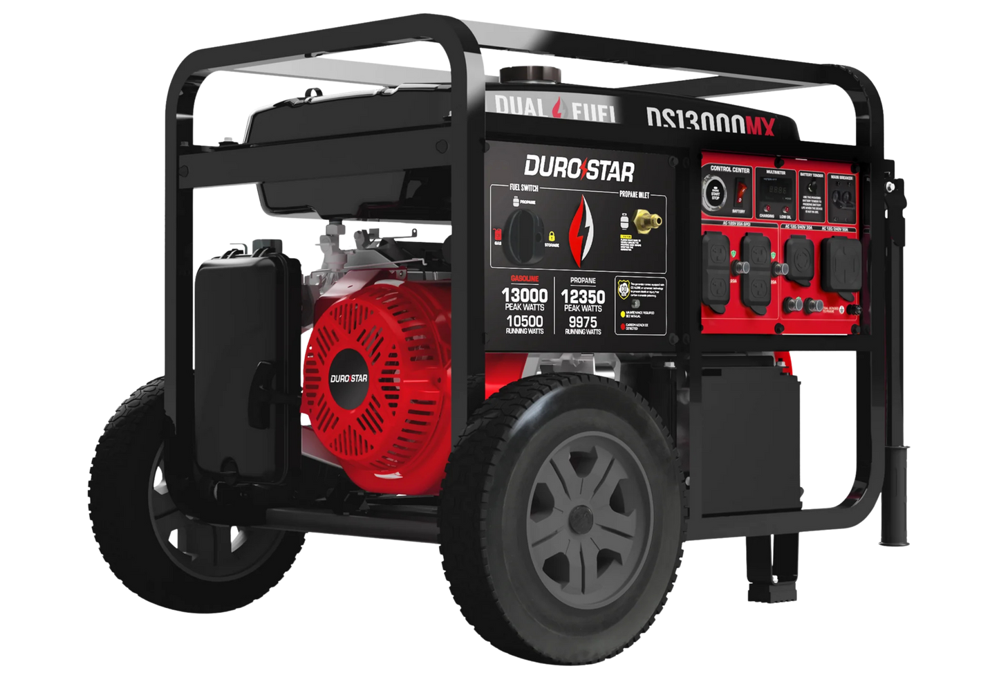 DuroStar DS13000MX 13,000 Watt Dual Fuel Portable Generator w/ CO Alert