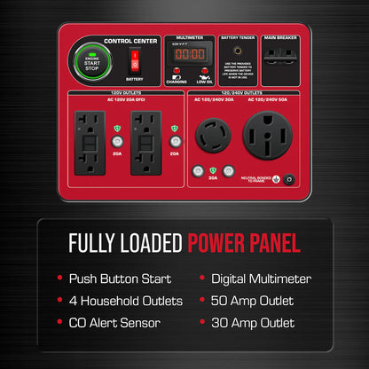 DuroStar DS13000MX 13,000 Watt Dual Fuel Portable Generator w/ CO Alert