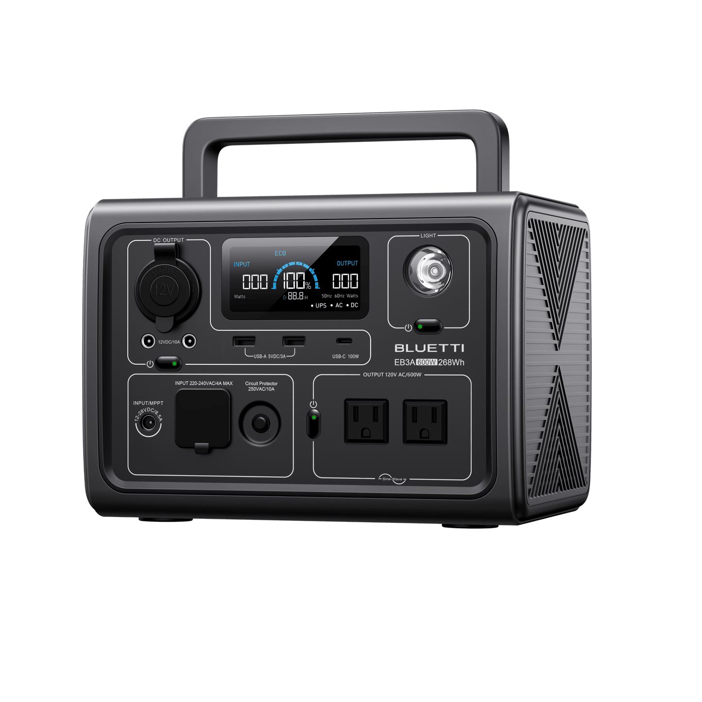 BLUETTI EB3A Portable Power Station 600W 268Wh