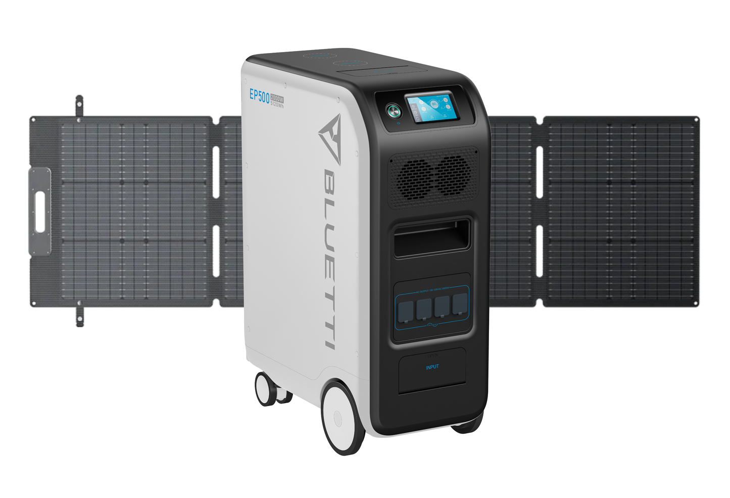 BLUETTI EP500 Solar Power Station | 2,000W 5,120Wh + BLUETTI PV200L 200 Watt Solar Panel