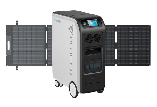 BLUETTI EP500 Solar Power Station | 2,000W 5,120Wh + BLUETTI PV200L 200 Watt Solar Panel