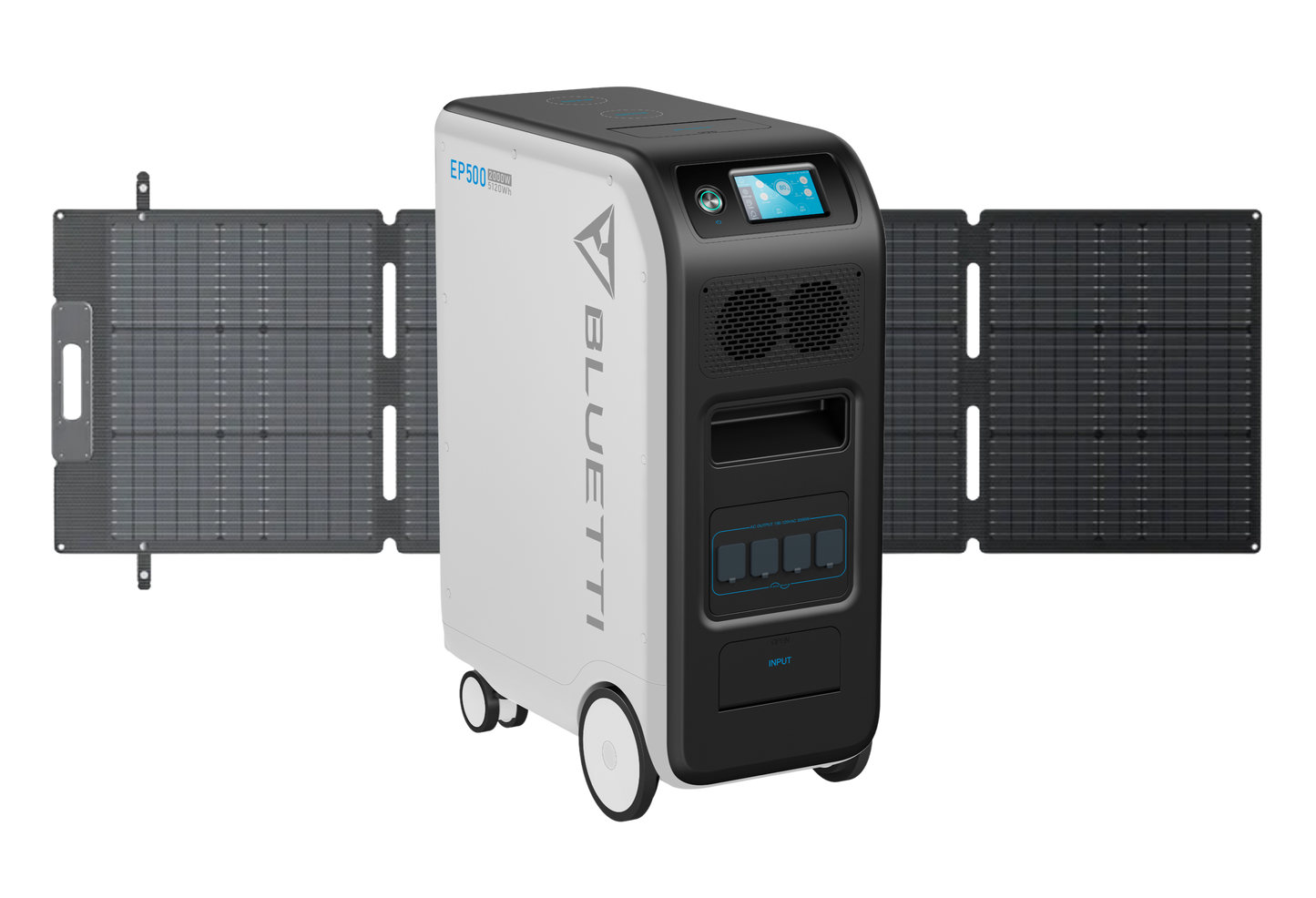 BLUETTI EP500 Solar Power Station | 2,000W 5,120Wh + BLUETTI PV200L 200 Watt Solar Panel
