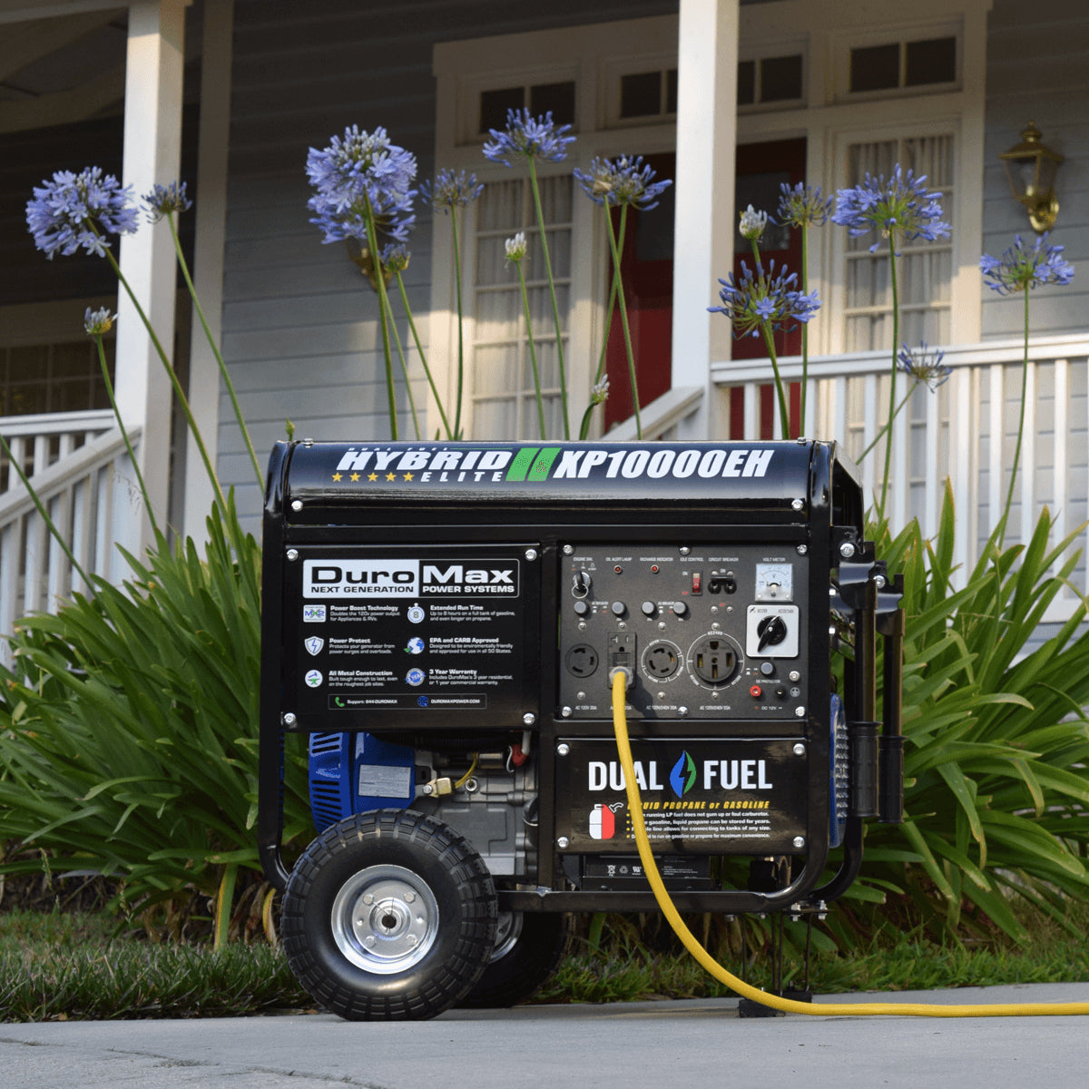 DuroMax XP10000EH 10,000-Watt/8,500-Watt 439cc Electric Start Dual Fuel Portable Generator