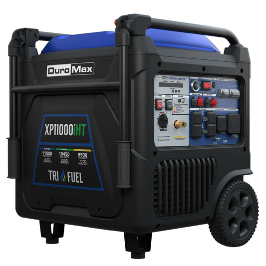 DuroMax XP11000iHT  11,000 Watt Portable Tri Fuel Inverter Generator - Quiet, Low THD