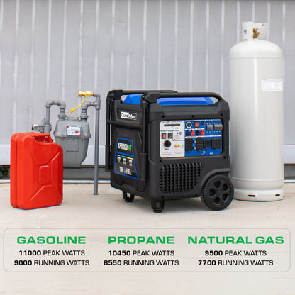 DuroMax XP11000iHT  11,000 Watt Portable Tri Fuel Inverter Generator - Quiet, Low THD