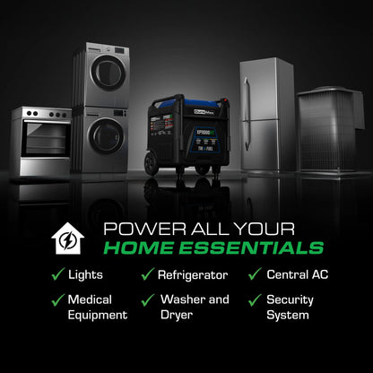 DuroMax XP11000iHT  11,000 Watt Portable Tri Fuel Inverter Generator - Quiet, Low THD