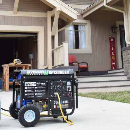 DuroMax XP12000EH 12,000-Watt/9,500-Watt 457cc Electric Start Dual Fuel Portable Generator