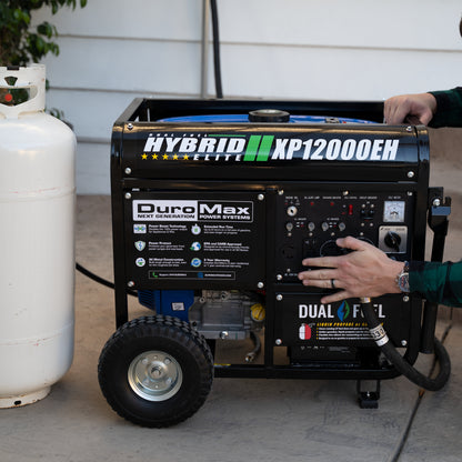 DuroMax XP12000EH 12,000-Watt/9,500-Watt 457cc Electric Start Dual Fuel Portable Generator