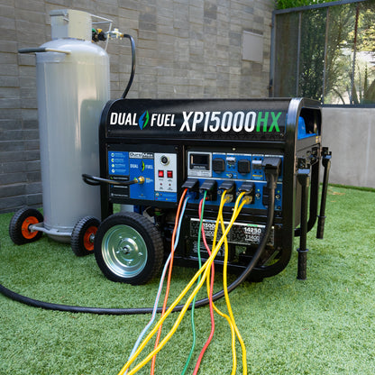 DuroMax XP15000HX 15,000-Watt/12,000-Watt Electric Start Dual Fuel Portable Generator