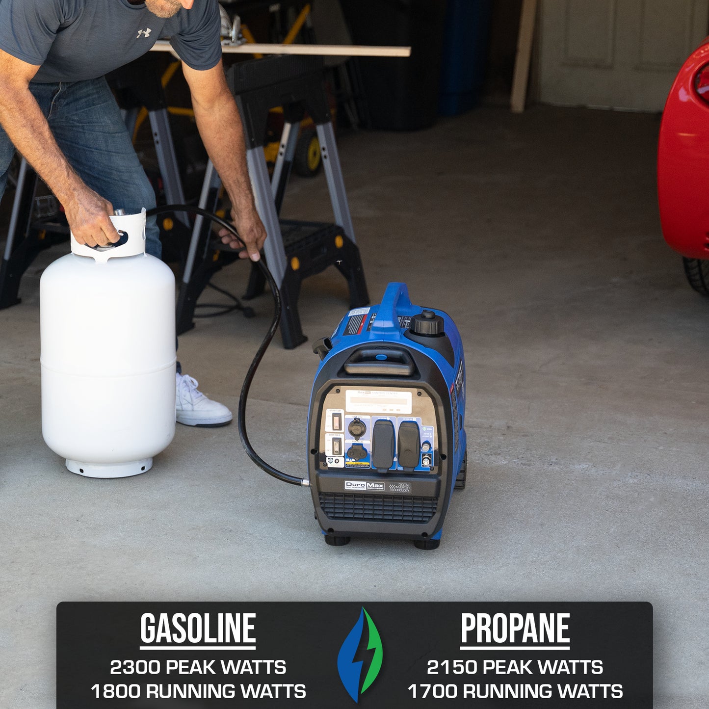 DuroMax XP2300iH 2,300 Watt Dual Fuel Portable Digital Inverter Generator 50-State