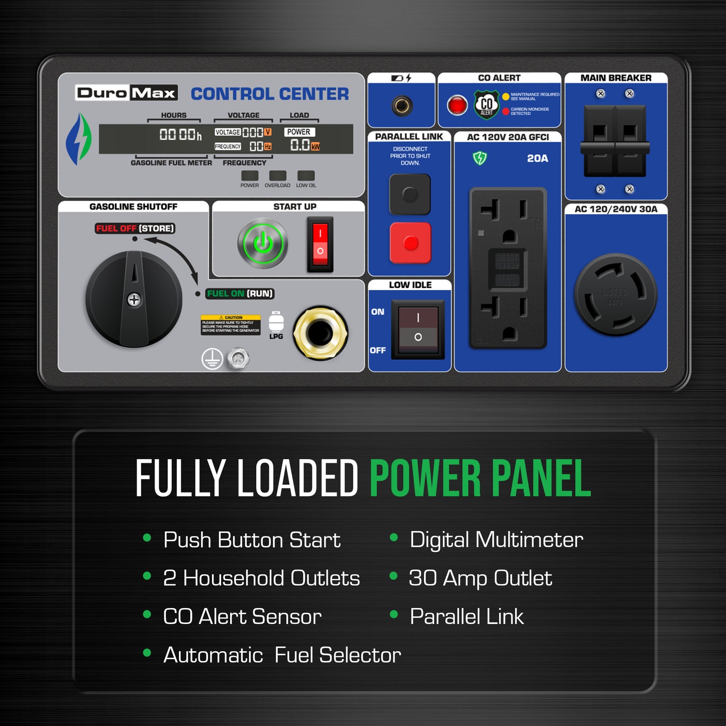 DuroMax XP7000iH 7,000 Watt Portable Dual Fuel Inverter Generator w/ CO Alert
