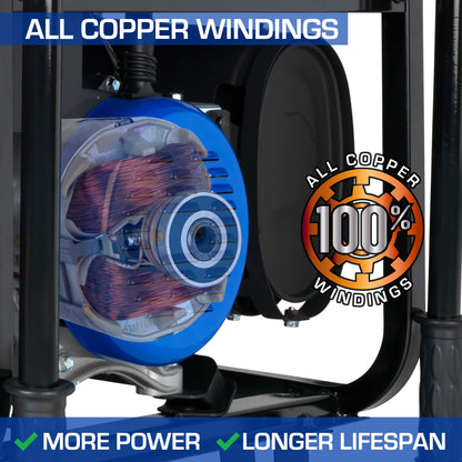 DuroMax XP8500EH 8,500-Watt/7,000-Watt 420cc Electric Start Dual Fuel Portable Generator