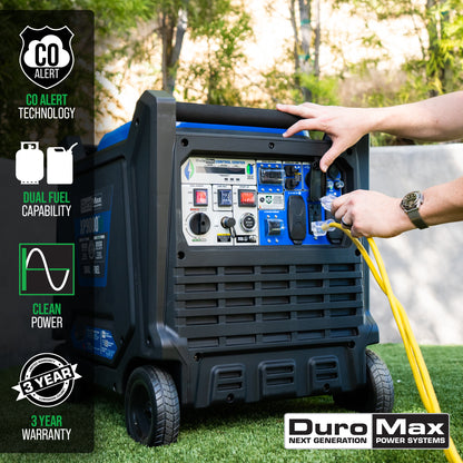 DuroMax 9,000 Watt Dual Fuel Portable Digital Inverter Generator 50-State