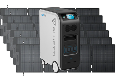 BLUETTI EP500 Solar Power Station | 2,000W 5,120Wh + 6x BLUETTI PV200L 200 Watt Solar Panel